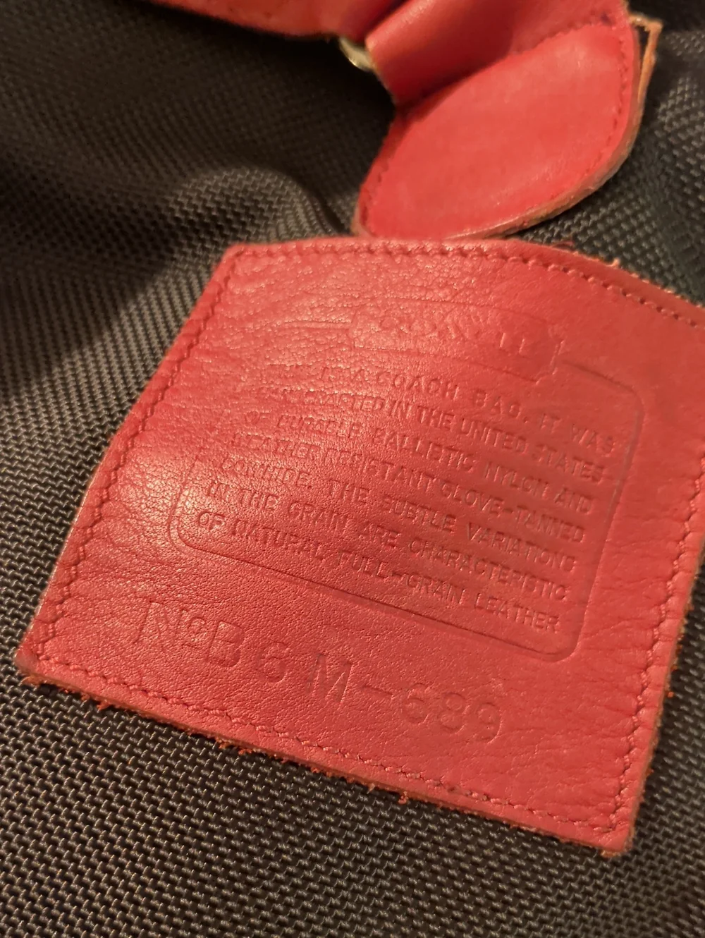 Coach Red Leather & Black Canvas Backpack - Stylish Everyday Bag